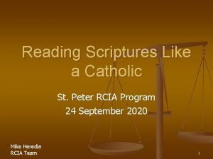 Reading Scriptures Like a Catholic St Peter RCIA