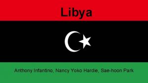 Libya Anthony Infantino Nancy Yoko Hardie Saehoon Park