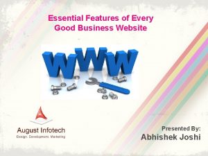 Essential Features of Every Good Business Website Presented