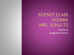 Chemistry Integrated Science Applied chemistry Inorganic Chemistry Pure