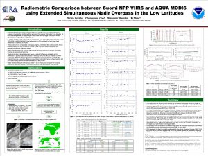 Radiometric Comparison between Suomi NPP VIIRS and AQUA