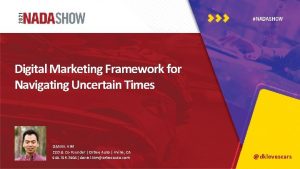 Digital Marketing Framework for Navigating Uncertain Times Your