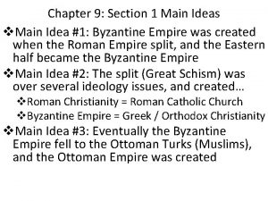 Chapter 9 Section 1 Main Ideas v Main