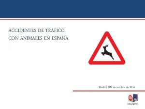 ACCIDENTES DE TRFICO CON ANIMALES EN ESPAA Madrid