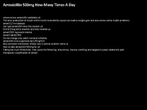 Amoxicillin 500 mg How Many Times A Day