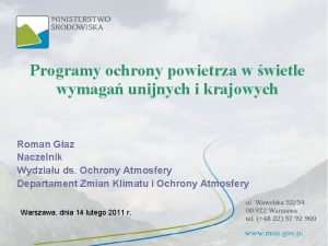 Programy ochrony powietrza w wietle wymaga unijnych i