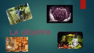 LA GRAPPA Cos la grappa La grappa una