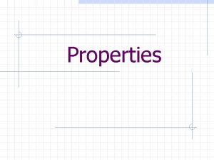 Properties Commutative Property Think Order The order of