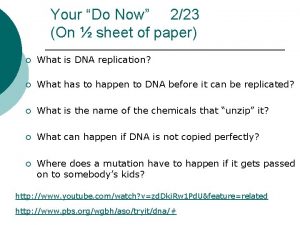Your Do Now 223 On sheet of paper