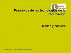 Principios de las tecnologas de la informacin Redes