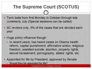 The Supreme Court SCOTUS 1 Term lasts from