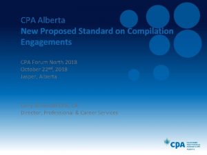 CPA Alberta New Proposed Standard on Compilation Engagements