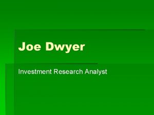 Joe Dwyer Investment Research Analyst Experience Samford University