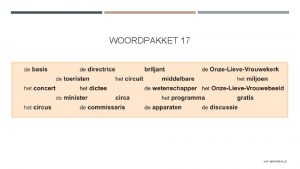 WOORDPAKKET 17 JUF MIRANDA L 5 UITSPRAAK Klik