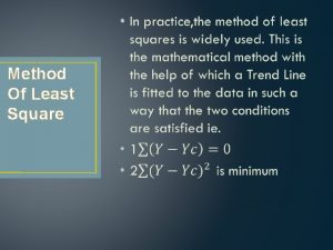 Method Of Least Square How to detremine constants