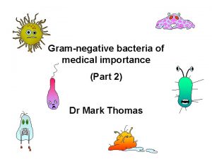 Gramnegative bacteria of medical importance Part 2 Dr