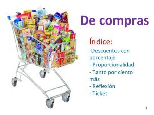 De compras ndice Descuentos con porcentaje Proporcionalidad Tanto