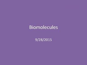 Biomolecules 9282015 ACT Question of the day https