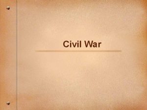 Civil War The War Begins South Carolina First