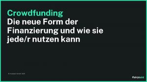 Crowdfunding Die neue Form der Finanzierung und wie