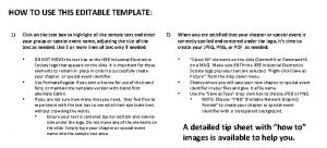 HOW TO USE THIS EDITABLE TEMPLATE 1 Click