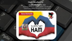 Haiti Resilience Khaled Deeb Ph D MBA Systems