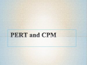 NETWORK TECHNIQUES PERT CPM Program Evaluation and Review
