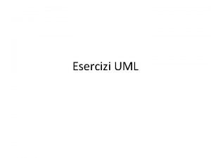 Esercizi UML Briscola Si usa un mazzo di