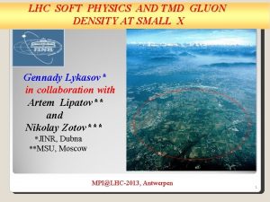LHC SOFT PHYSICS AND TMD GLUON DENSITY AT