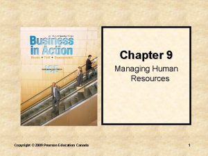 Chapter 9 Managing Human Resources Copyright 2009 Pearson