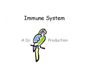 Immune System A Dr Production Nonspecific Immunity Specific