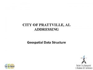 CITY OF PRATTVILLE AL ADDRESSING Geospatial Data Structure