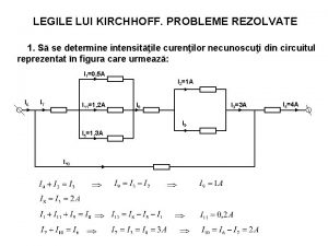 LEGILE LUI KIRCHHOFF PROBLEME REZOLVATE 1 S se