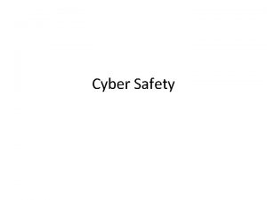 Cyber Safety Create a new folder and word