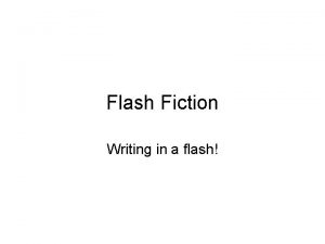 Flash Fiction Writing in a flash 5 Elements