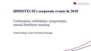 3 DHISTECHs corporate events in 2018 Conferences exhibitions