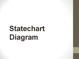 Statechart Diagram Statechart diagram atau yang biasa juga