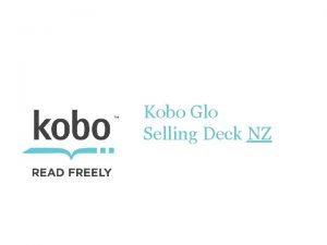 Kobo Glo Selling Deck NZ Kobo Glo Selling