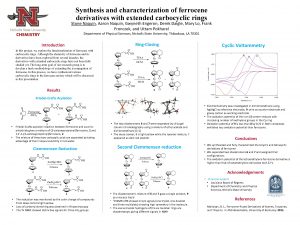 Synthesis and characterization of ferrocene derivatives with extended