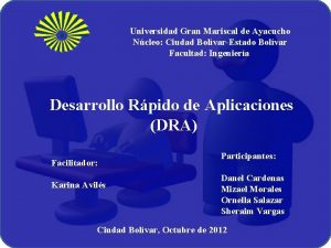 Universidad Gran Mariscal de Ayacucho Ncleo Ciudad BolvarEstado Universidad Gran Mariscal de Ayacucho Ncleo Ciudad BolvarEstado