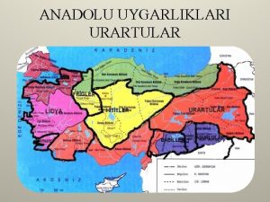 ANADOLU UYGARLIKLARI URARTULAR URARTULAR Asya kkenli Hurri kabileleri