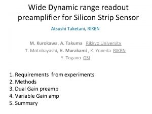 Wide Dynamic range readout preamplifier for Silicon Strip