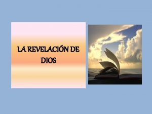 LA REVELACIN DE DIOS 9 2 io 29