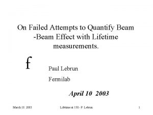 On Failed Attempts to Quantify Beam Beam Effect