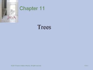 Chapter 11 Trees 2011 Pearson AddisonWesley All rights