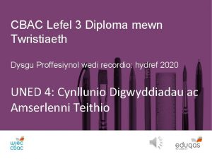 CBAC Lefel 3 Diploma mewn Twristiaeth Dysgu Proffesiynol