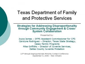 Texas Department of Family and Protective Services Strategies
