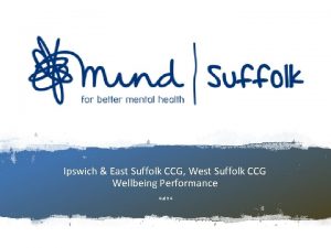 Ipswich East Suffolk CCG West Suffolk CCG Wellbeing