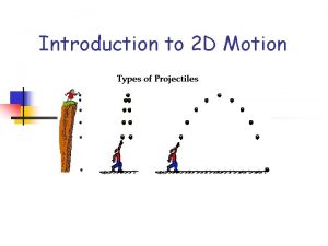 Introduction to 2 D Motion 2 Dimensional Motion