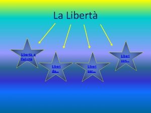 La Libert e Felicit Liberi con Liberi da